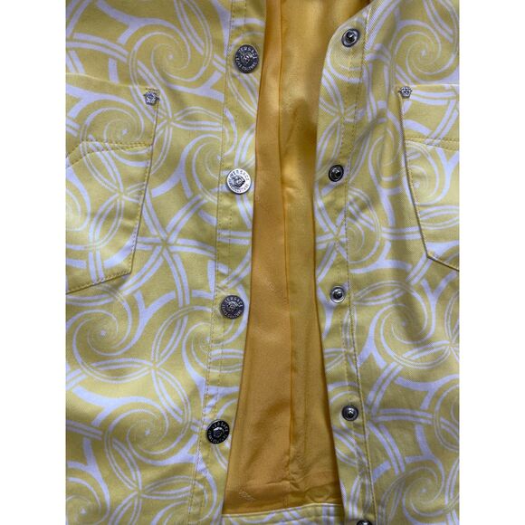 Versace Jeans Couture Yellow Baroque Print Jacket – Made in Italy –44 (8US) - Picture 6 of 9